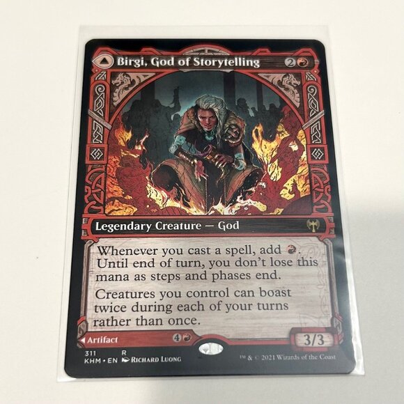 Birgi, God of Storytelling (Showcase) Kaldheim Variants Pack Fresh Mint MTG - Picture 3 of 3